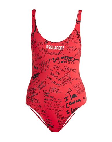 Dsquared2 Woman One-piece Swimsuit Red Size 4 Polyester, Elastane