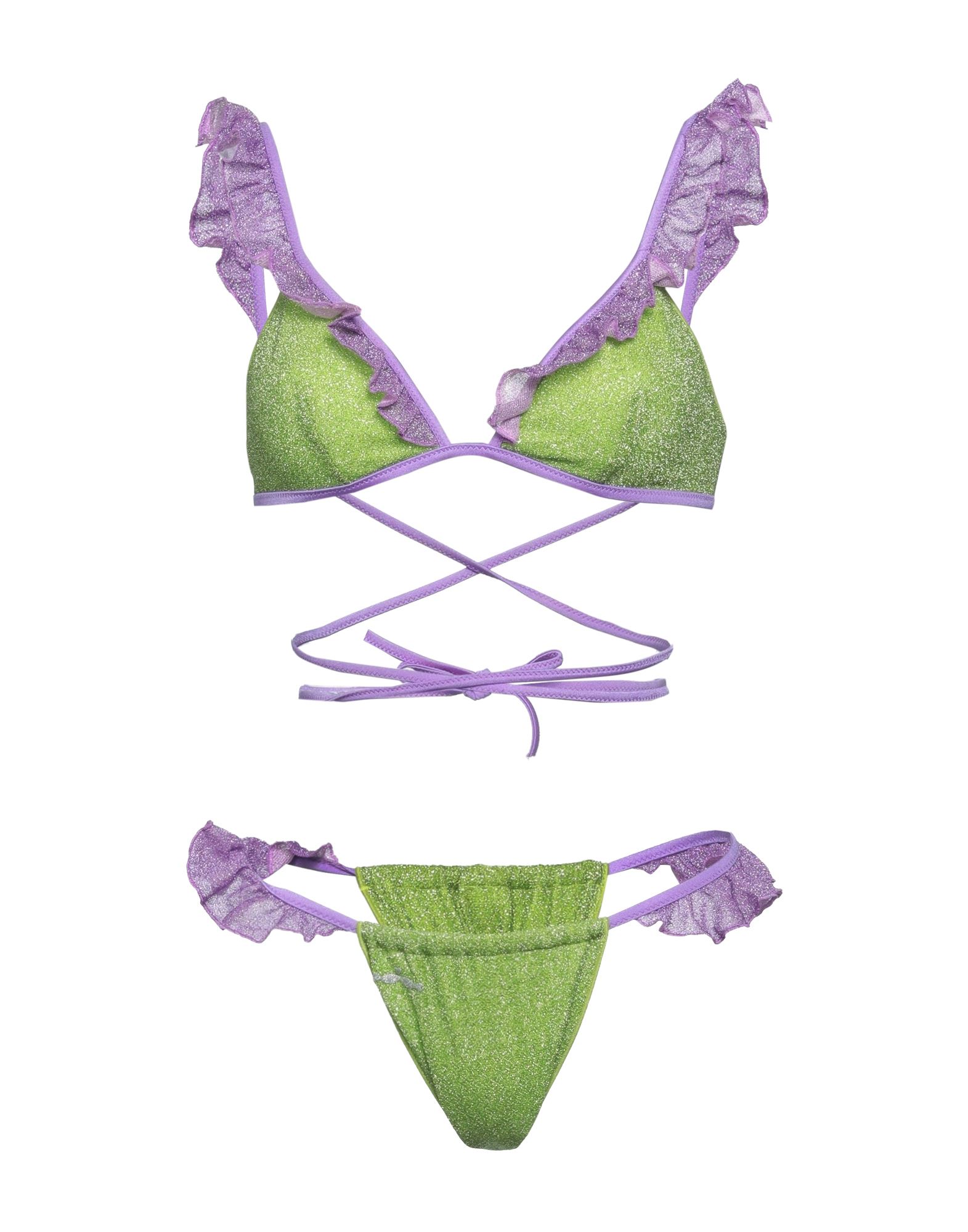 POISSON D'AMOUR POISSON D'AMOUR WOMAN BIKINI ACID GREEN SIZE S POLYAMIDE, METAL 