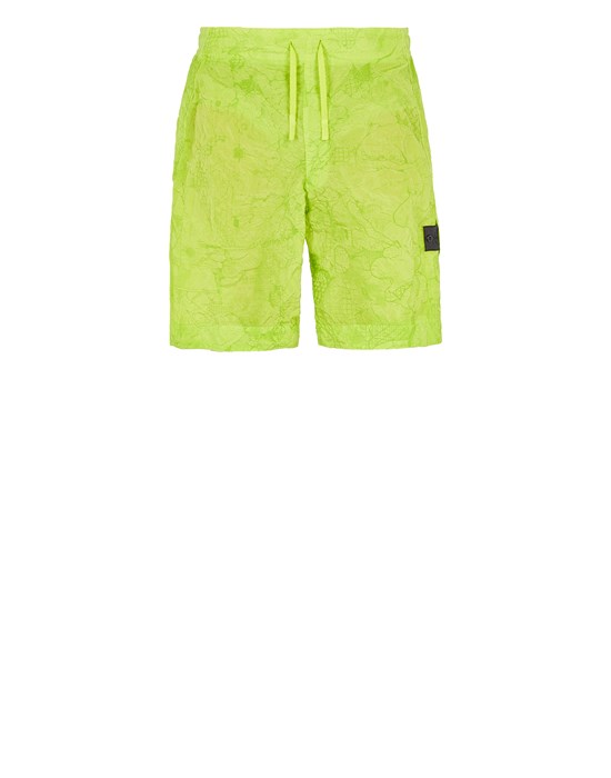 Sold out - STONE ISLAND SHADOW PROJECT B0126 SWIM TRUNKS 
NY METAL IN ECONYL® REGENERATED NY + WAFFLE PRINT EFFECT BERMUDA SHORTS Man Pistachio Green