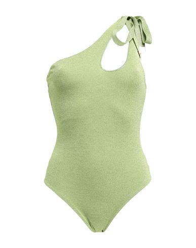 Circus Hotel Woman One-piece Swimsuit Acid Green Size 2 Viscose, Polyester, Polyamide, Elastane