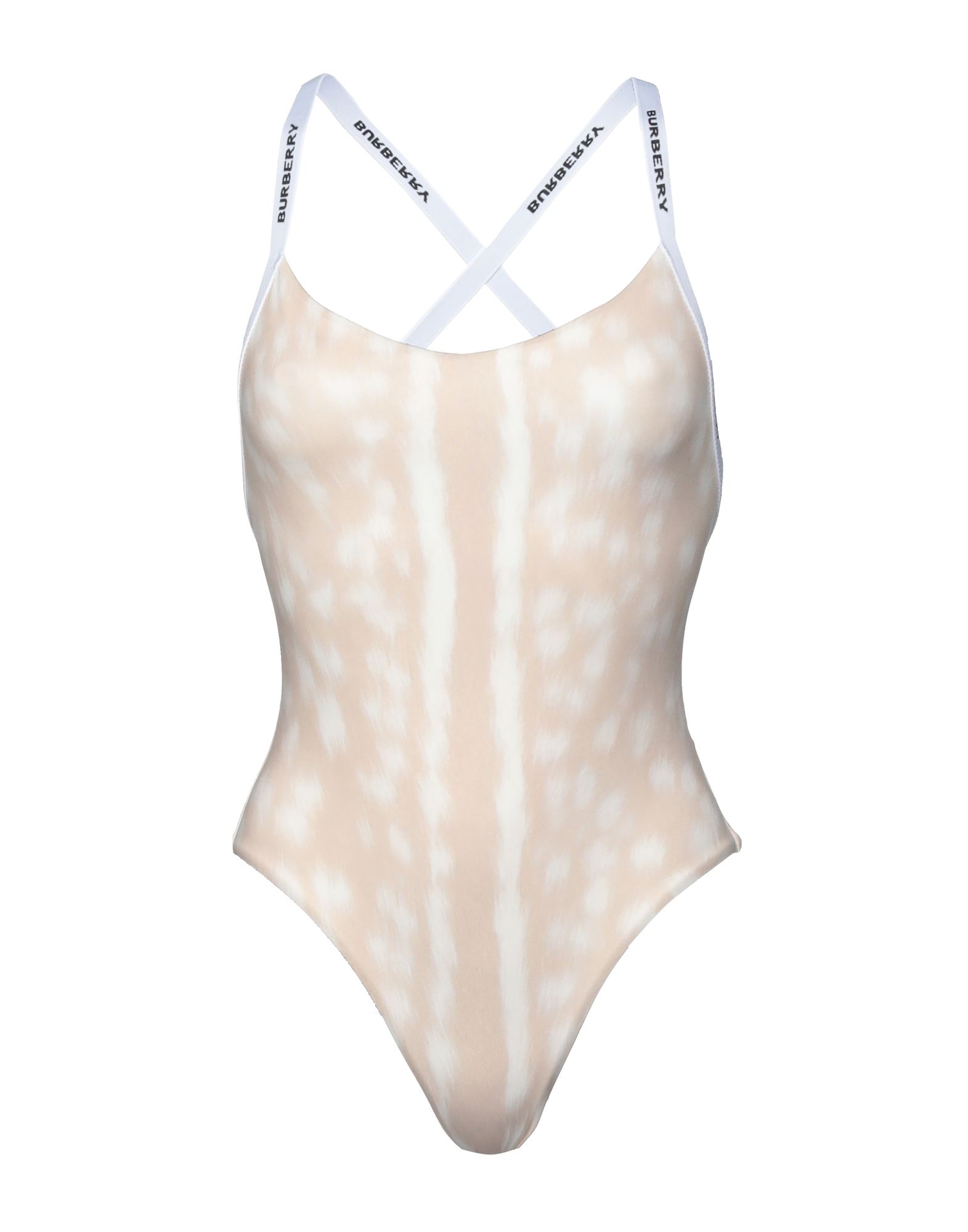 Shop Burberry Woman One-piece Swimsuit Sand Size Xs Polyester, Elastane In Beige