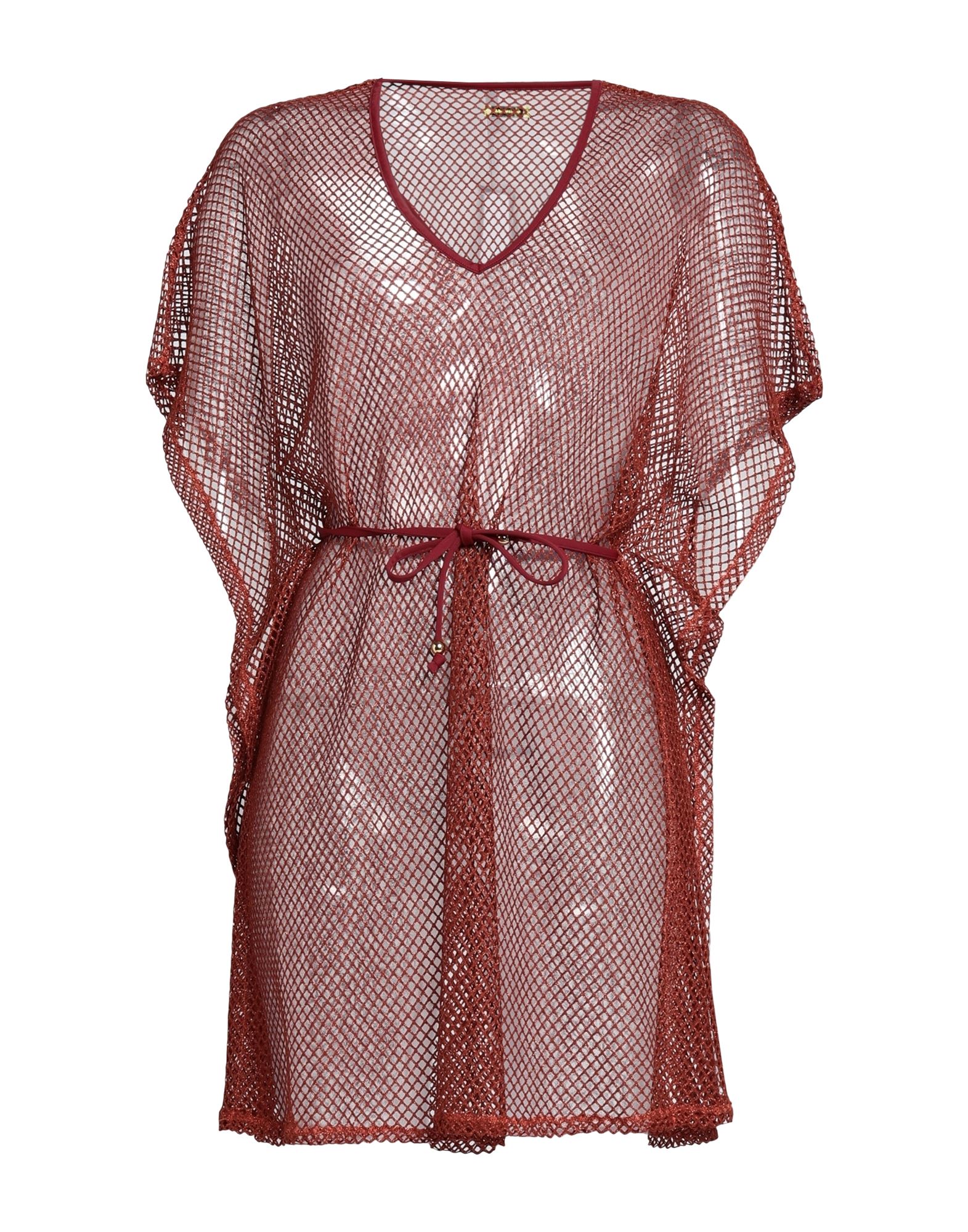 4GIVENESS 4GIVENESS WOMAN COVER-UP RUST SIZE ONESIZE VISCOSE, POLYESTER, POLYAMIDE, ELASTANE