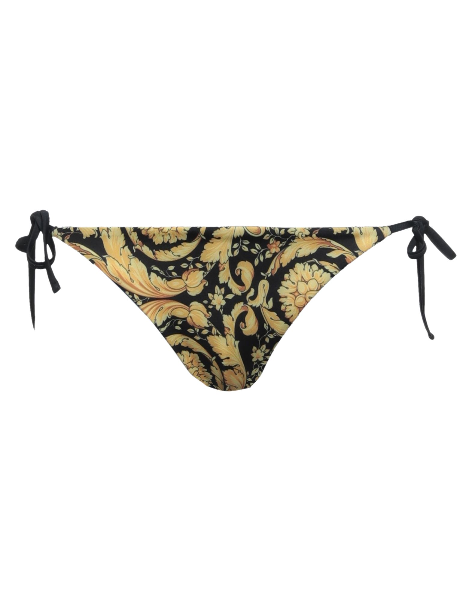 Versace Barocco Bikini Bottoms In Black