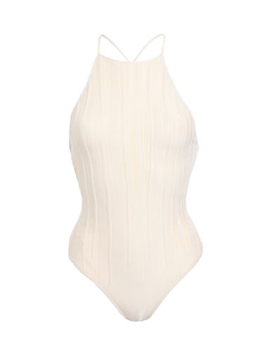 Circus Hotel Woman One-piece Swimsuit Beige Size 6 Viscose, Polyamide, Polyester