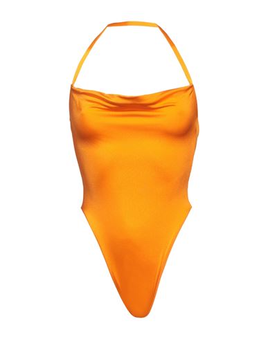 Saint Laurent Woman One-piece Swimsuit Orange Size L Textile Fibers