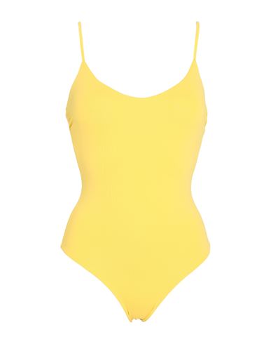 Fisico Woman One-piece Swimsuit Yellow Size M Polyamide, Elastane