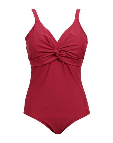 Speedo Woman One-piece Swimsuit Brick Red Size 14 Polyamide, Elastane
