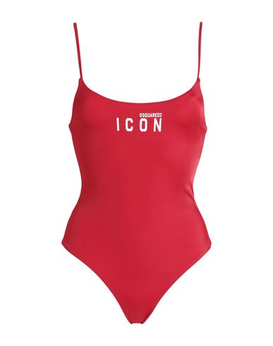 Shop Dsquared2 Woman One-piece Swimsuit Red Size 4 Polyamide, Elastane