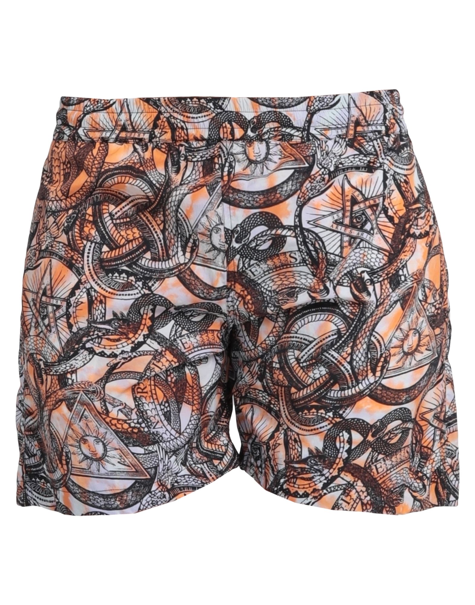 Shop Aries Man Beach Shorts And Pants Orange Size Xl Polyamide, Elastane