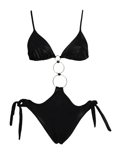Ilaria Vitagliano Luxury Beachwear Woman One-piece Swimsuit Black Size 6 Polyamide, Elastane