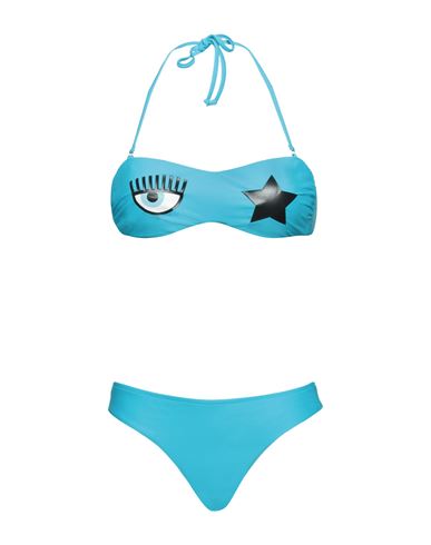 Chiara Ferragni Woman Bikini Azure Size 2 Polyamide, Elastane In Blue