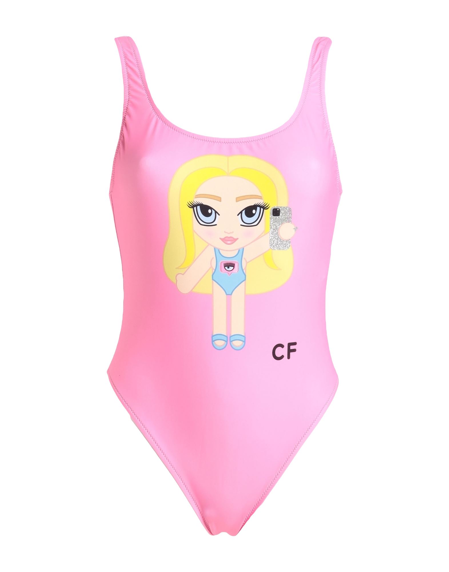 Shop Chiara Ferragni Woman One-piece Swimsuit Fuchsia Size L Polyester, Elastane In Pink