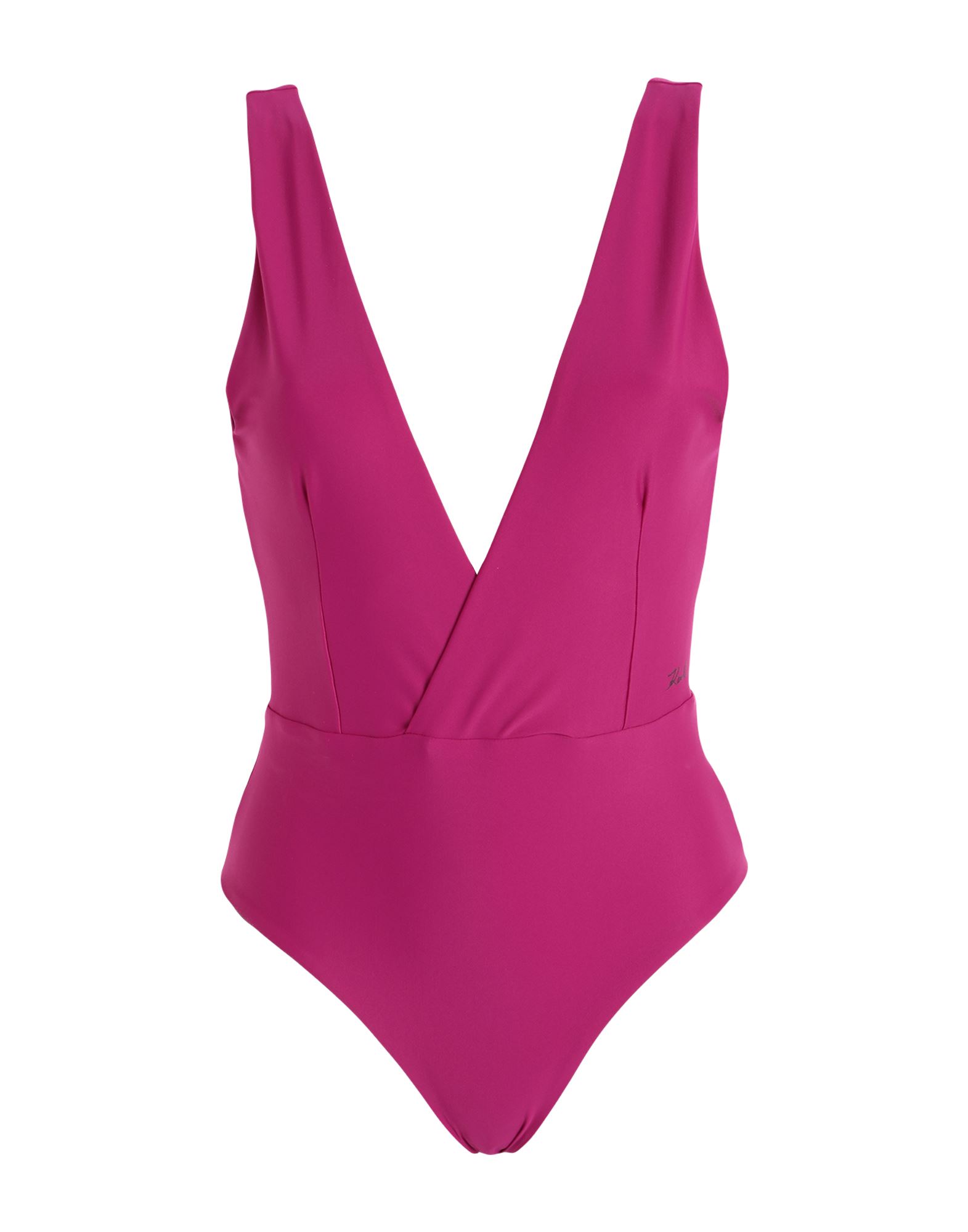 Karl Lagerfeld One-piece Swimsuits In Magenta
