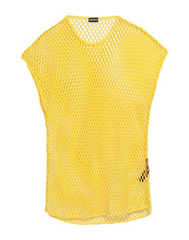 Dsquared2 Woman Cover-up Yellow Size S Cotton