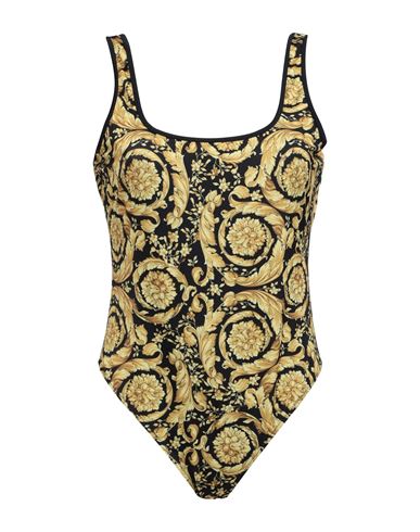 Versace Barocco-print One-piece Swimsuit In Black