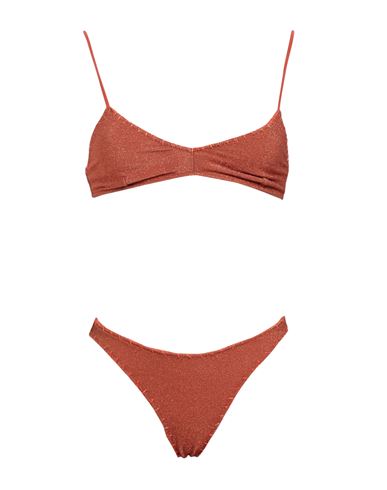 Anjuna Woman Bikini Rust Size L Polyamide, Elastane In Red