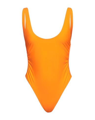 Shop Stella Mccartney Woman One-piece Swimsuit Orange Size S Polyamide, Elastane