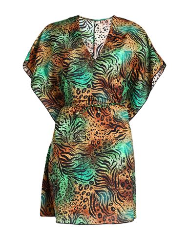 4giveness Woman Cover-up Green Size Onesize Viscose, Polyamide