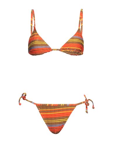 Mimì À La Mer Woman Bikini Orange Size 6 Polyamide, Elastane