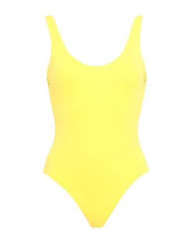 Fisico Woman One-piece Swimsuit Yellow Size L Polyamide, Elastane