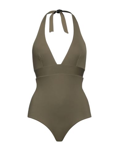 Fisico Woman One-piece Swimsuit Military Green Size Xs Polyamide, Elastane