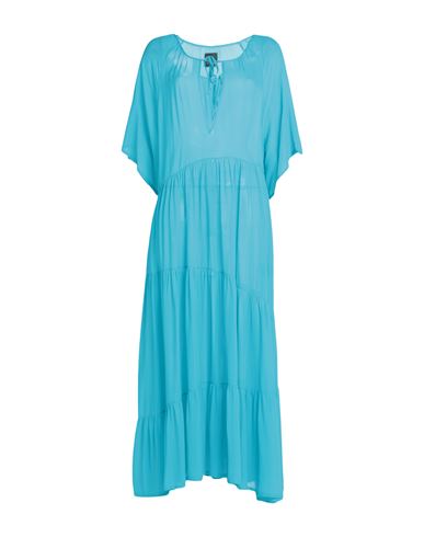 Fisico Woman Cover-up Turquoise Size L Viscose In Blue