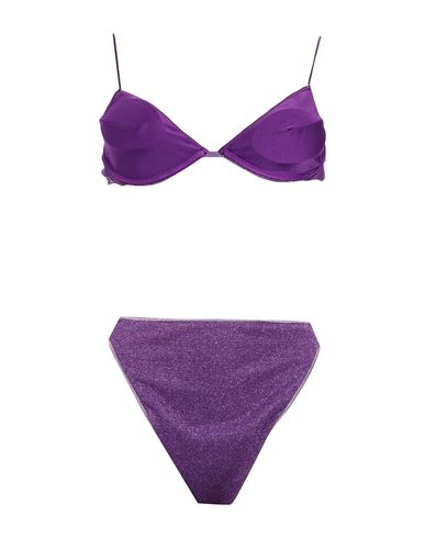 Oseree Oséree Woman Bikini Purple Size Xl Polyamide, Metallic Fiber