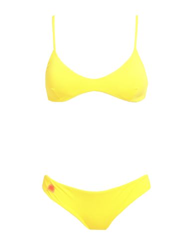 Sundek Woman Bikini Yellow Size 12 Polyamide, Elastane