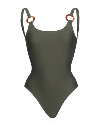 Mimì À La Mer Woman One-piece Swimsuit Military Green Size 2 Polyamide, Elastane