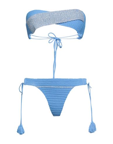 Elou Woman Bikini Azure Size S Nylon, Metal, Elastane In Blue