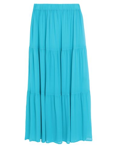 Fisico Woman Long Skirt Turquoise Size L Viscose In Blue