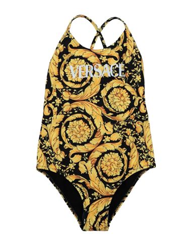Versace Young Babies'  Toddler Girl One-piece Swimsuit Black Size 6 Polyester, Elastane