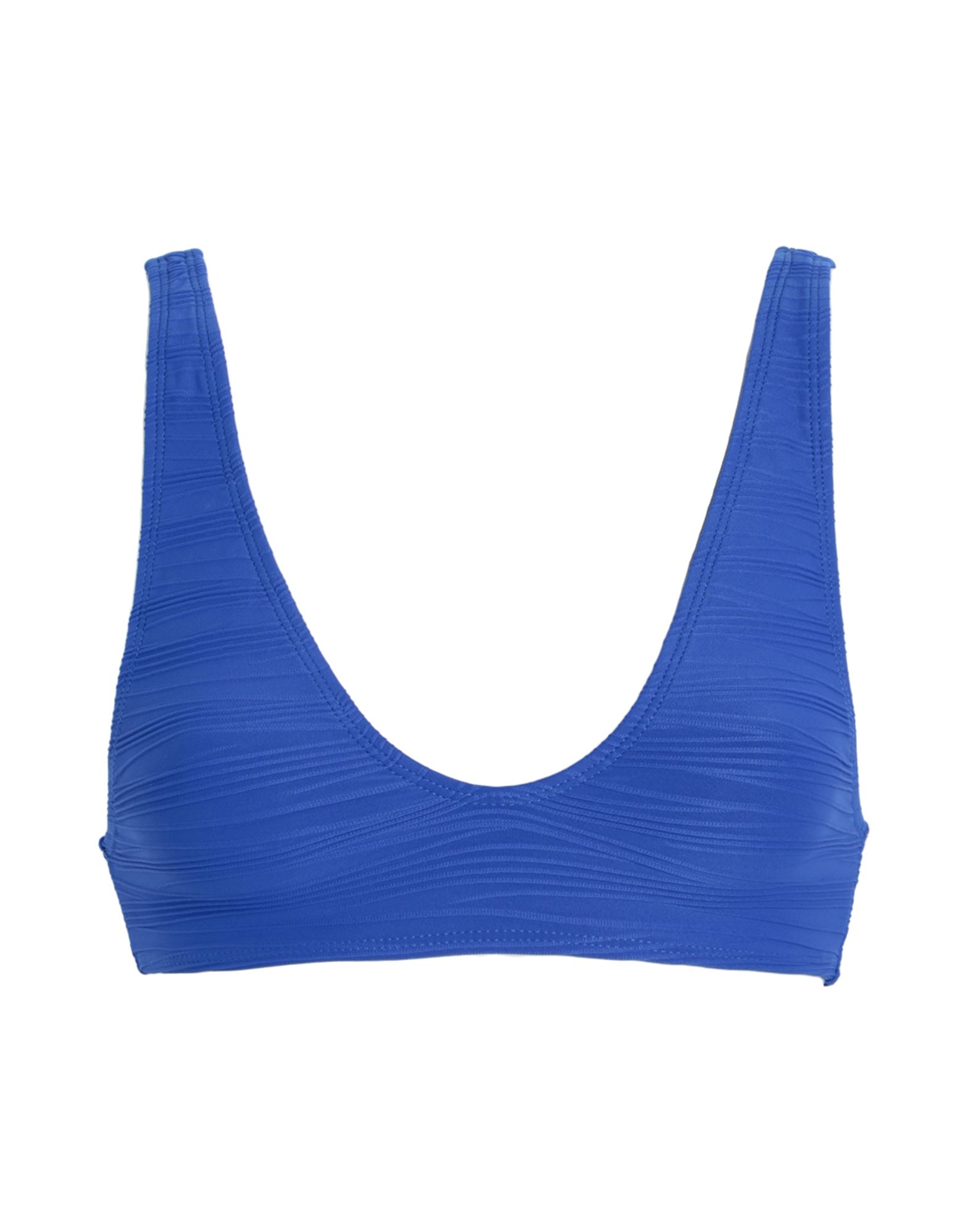 Topshop Plunge Bikini Top In Bright Blue