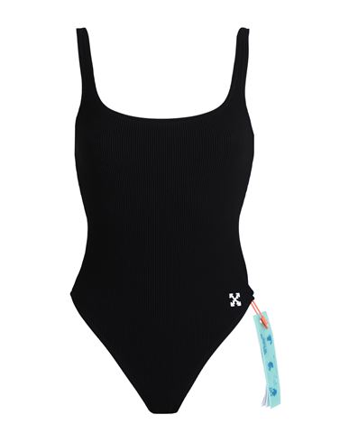 Shop Off-white Woman One-piece Swimsuit Black Size 8 Polyester, Elastane