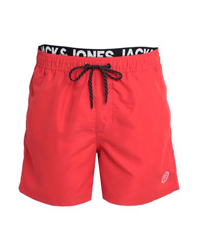 Jack & Jones Man Swim Trunks Red Size S Polyester, Recycled Polyester
