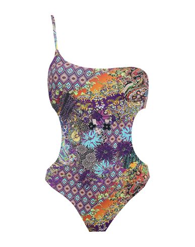 Miss Bikini Luxe Woman One-piece Swimsuit Purple Size L Polyamide, Elastane