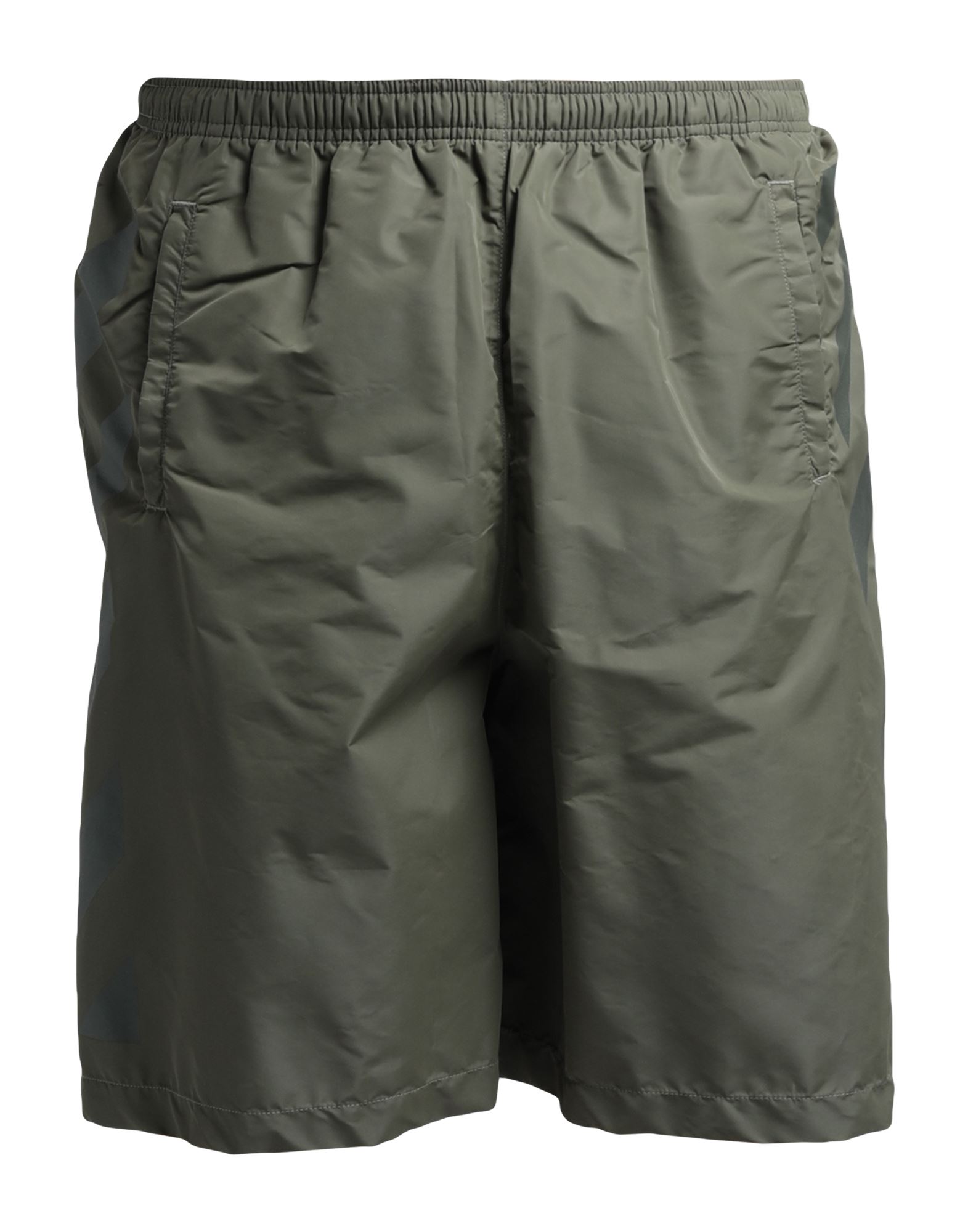 Off-white Man Swim Trunks Military Green Size Xl Polyamide