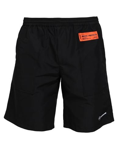 Heron Preston Man Beach Shorts And Pants Black Size Xs Polyester