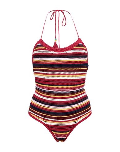 Alanui Woman One-piece Swimsuit Garnet Size L Cotton In Red