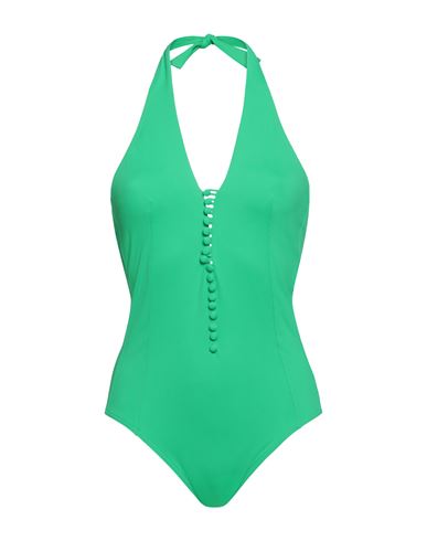 Shop Iodus Woman One-piece Swimsuit Green Size 12 Polyamide, Elastane