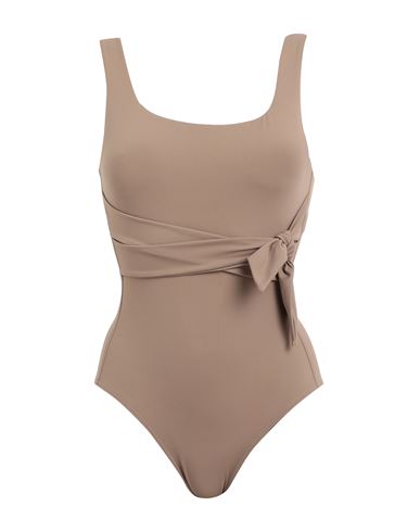 Iodus Woman One-piece Swimsuit Khaki Size 4 Polyamide, Elastane In Beige