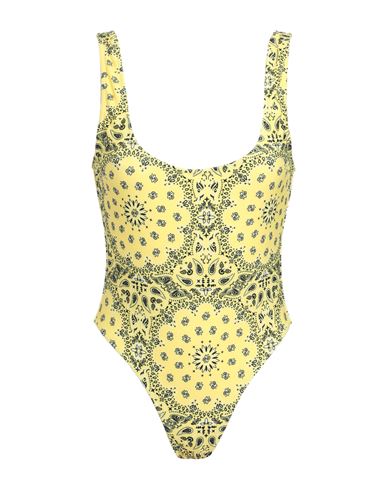 Smmr Woman One-piece Swimsuit Yellow Size M Polyacrylic, Elastane