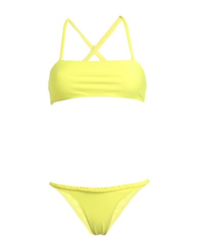 Smmr Woman Bikini Yellow Size M Polyacrylic, Elastane