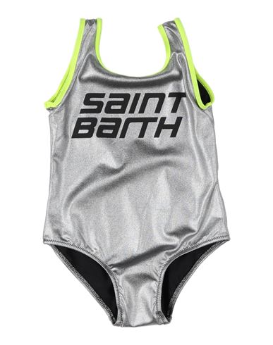 Mc2 Saint Barth Babies'  Toddler Girl One-piece Swimsuit Silver Size 6 Polyamide, Elastane
