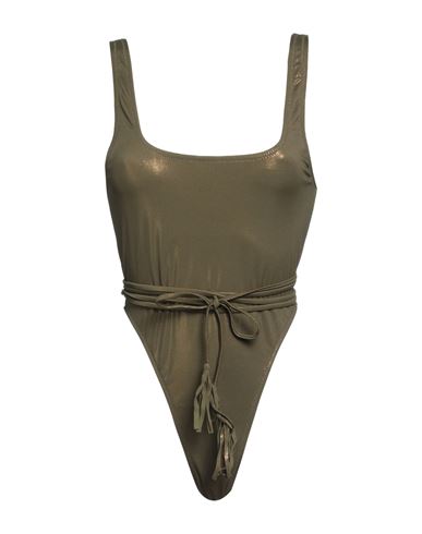 Smmr Woman One-piece Swimsuit Military Green Size Xl Polyamide, Elastane