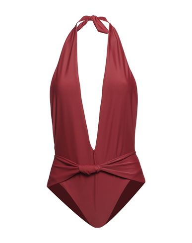 Smmr Woman One-piece Swimsuit Brick Red Size Xl Polyamide, Elastane