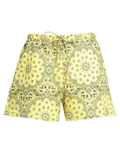 Smmr Woman Beach Shorts And Pants Yellow Size S/m Cotton