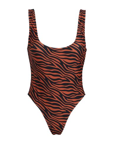 Smmr Woman One-piece Swimsuit Brown Size S Polyamide, Elastane