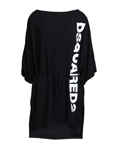 Dsquared2 Woman Cover-up Black Size L Viscose