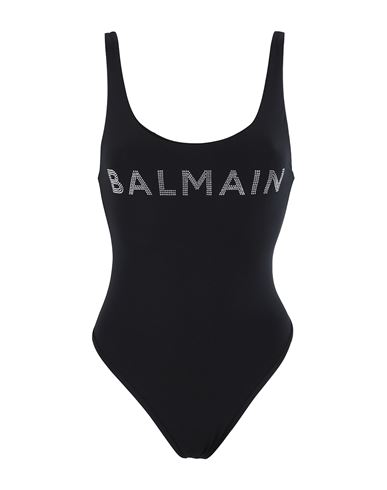 Balmain Swimsuit Woman One-piece Swimsuit Black Size 6 Polyester, Elastane
